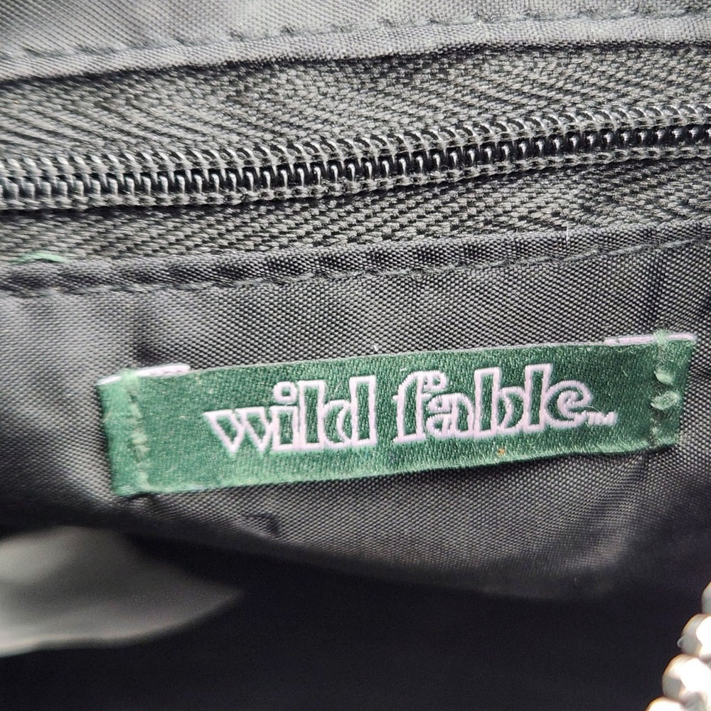 Wild Fable Black Floral Shoulder Baguette Handbag Small Retro Y2K Style - Picture 7 of 10